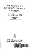 Langenscheidts Schulwörterbuch Englisch Cover