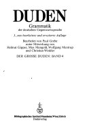 GRAMMATIK DUDEN VOL 04, Cover